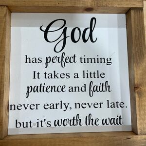 Faith-Inspired Wooden Wall Art - Black and Brown